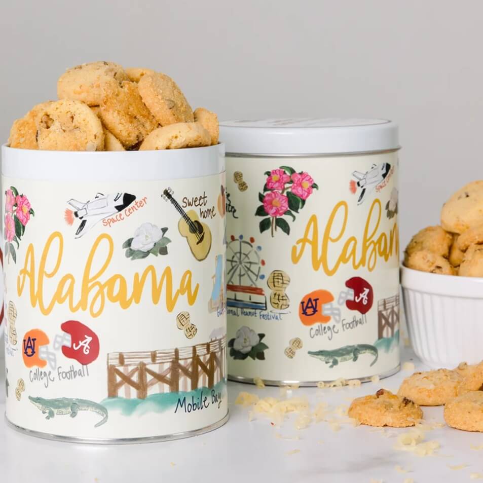 Alabama Pecan Shortbread Cookie Tin